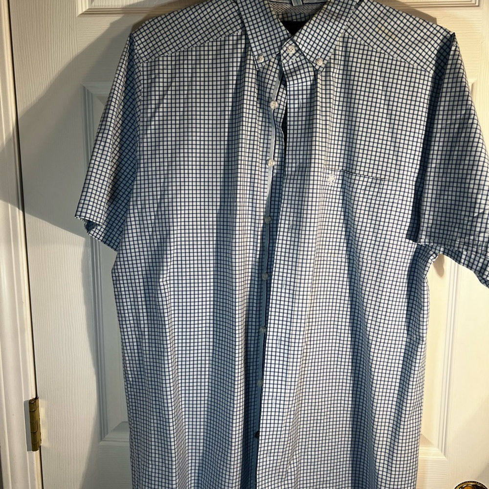 Ariat Blue and White Checkered Men's Shirt